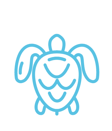 White Octopus Icon with bubbles